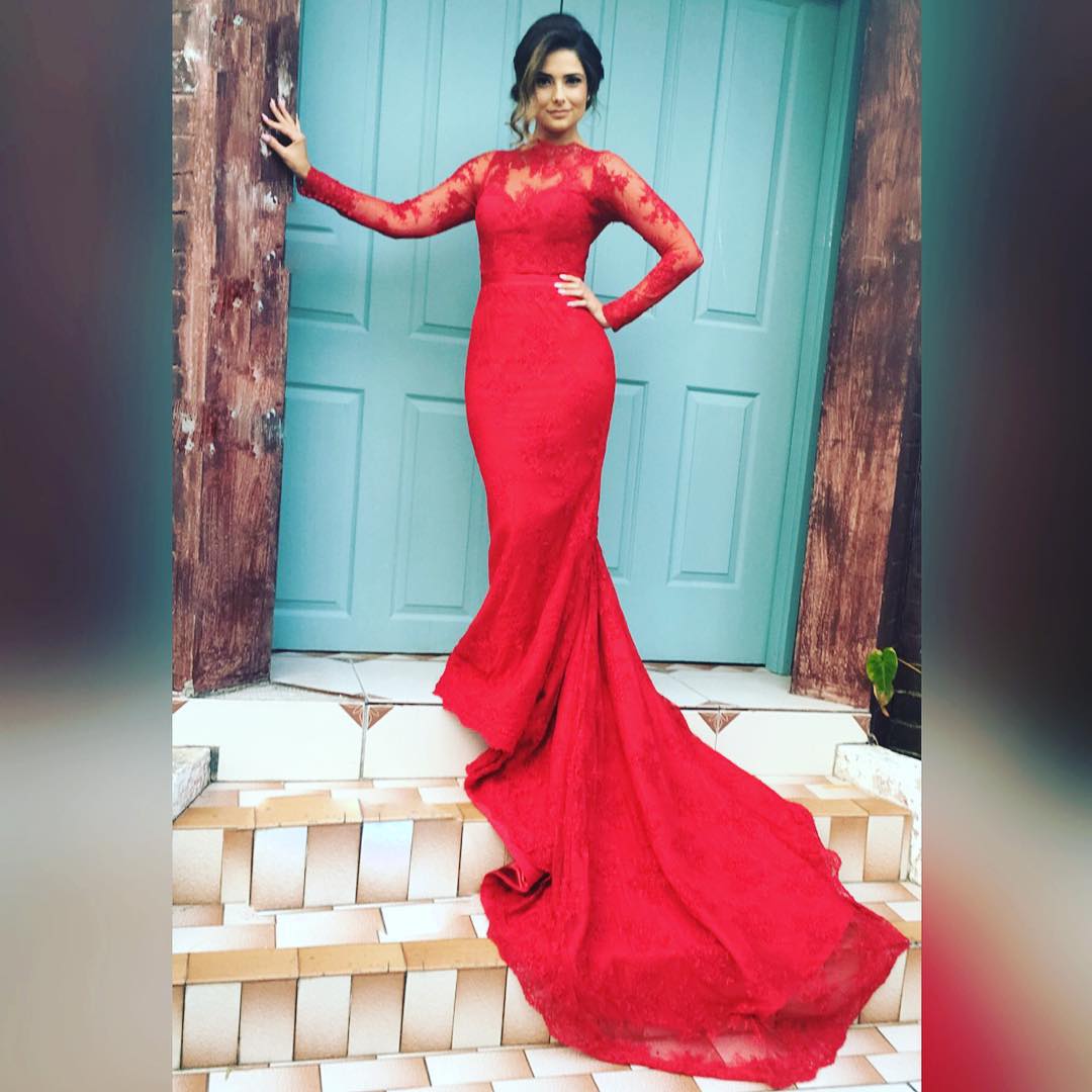 high neck mermaid gown